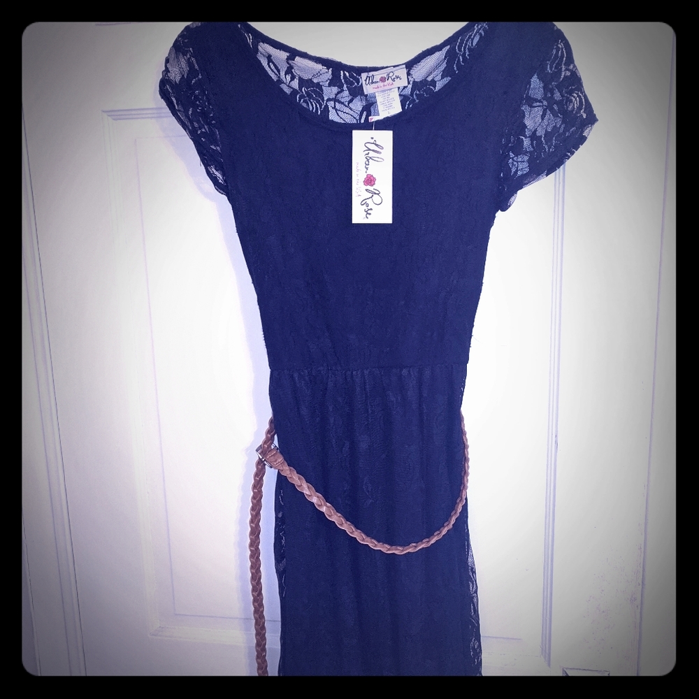 Brand New Navy Blue Lacy dress
